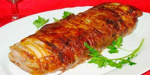 Bistec de enrollado con vegetales