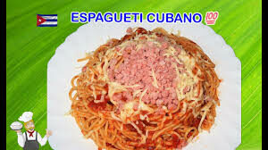 Espagueti con jamón y queso