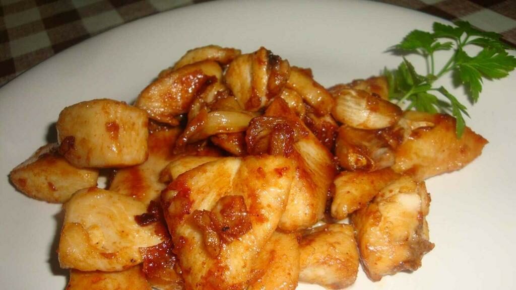 Lonjas de Pollo al Ajillo